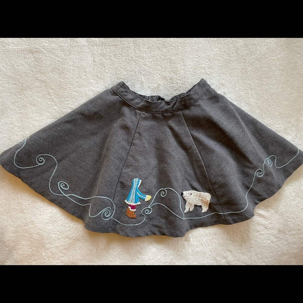 Winter themed flounce skirt